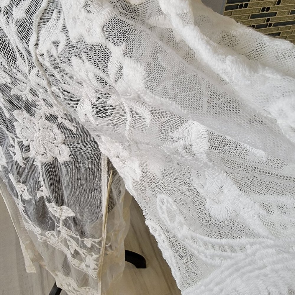 Above and Beyond White Beach Coverup Casual Bohemian Lace NWT NEW Size M - Picture 8 of 9